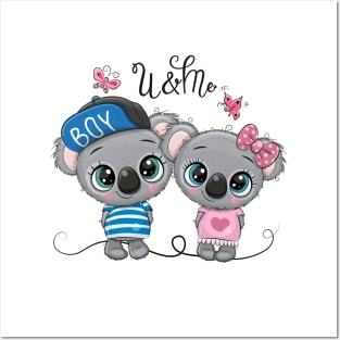 Cute koalas in love Posters and Art